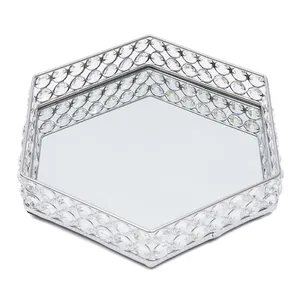 Bandeja Metálica de Lujo para Decoración de Mesa, Bandeja Metálica de Estilo Moderno para el Hogar, Accesorios para Eventos, Navidad, Estilo Asiático, Zahid Exports - Product Image 3