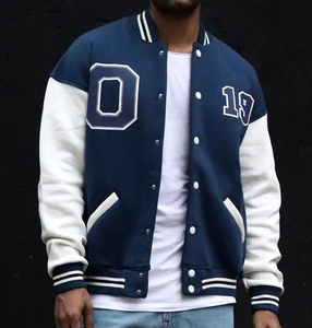 Chaquetas universitarias en blanco Retro Vintage de invierno para hombre, chaqueta bordada de chenilla con apliques de letras lisas personalizadas - Product Image 4