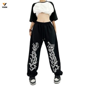 กางเกงขาบานเอวสูงสำหรับผู้หญิงกางเกงเลกกิ้งเอวสูงแบบลำลองสำหรับฟิตเนสเล่นกีฬาปรับแต่งได้ตาม2024 - Product Image 3