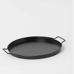 Modern Matte Black round Metal Serving <b>Tray</b> for Hotels and Events New Arrival Decorative <b>Tray</b> - Product Image 3