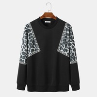 Ropa de hombre, venta al por mayor, Jersey de algodón, sudadera en blanco de gran tamaño para hombre, Sudadera de cuello redondo con impresión de logotipo personalizado