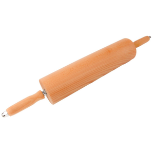 Rouleau à pâtisserie professionnel en bois de hêtre avec roulements à billes, finition poncée, 60/70/80 cm, grand rouleau à pâte, vente en gros, logo personnalisable - Product Image 3