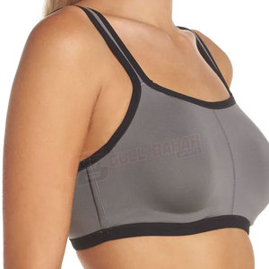 Soutien-gorge de sport respirant sur mesure pour femmes avec logo frontal, maintien élevé, compression, bretelles réglables et ajustement extensible - Product Image 5