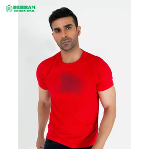 T-shirt noir pour homme, élégant, écologique, respirant, imprimé, col rond, coupe ample, 100% coton biologique, pour la gym et le fitness - Product Image 4