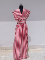 Robe longue décontractée pour femme en coton indien écologique, imprimé floral, style décontracté, lavable, pour l'automne, l'été, la plage, les anniversaires et la mode
