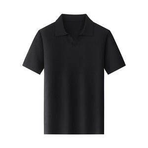 Golf para hombre más vendido para camisas de algodón puro de alta calidad hecho a medida de talla grande cuello alto manga corta en blanco al por mayor - Product Image 4