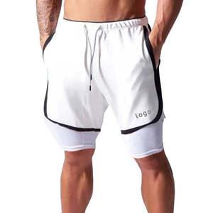 2025 hommes été élégant coton/Polyester haut meilleur tendance Shorts respirant coupe ajustée couleur unie Fitness Gym entraînement Shorts - Product Image 1