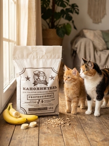 Litière pour chat Clean Fluffy Wheat au parfum banane – Granulés agglomérants naturels pour chats, rongeurs et lapins, 10L - Product Image 2