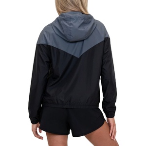 Conjunto Deportivo de Dos Piezas con Capucha para Mujer, Verano, Color Sólido, Impermeable, Cortavientos, Nailon, HECHO POR HAIDIIII SPORTS 2027 - Product Image 4
