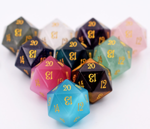 Meilleure qualité Offre Spéciale en vrac naturel Opalite Gemstone Dice Chonk gem dice-Gravé Gemstone D20 Gift - Product Image 4