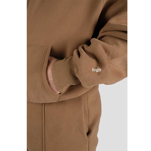 2025 haute qualité Logo personnalisé poids lourd sweat à capuche court surdimensionné polaire sweats à capuche vierges pour l'hiver sweat à capuche brodé pour unisexe - Product Image 3