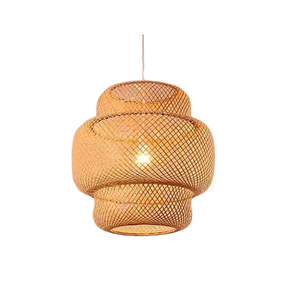 Lampe suspendue en bambou personnalisée, écologique, moderne et minimaliste, fabriquée à la main, couvre l'éclairage doux pour la maison - Product Image 6