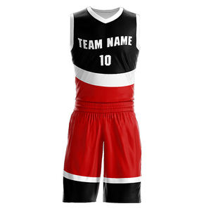 Vente en gros de matériel de basket-ball réversible, uniforme en sergé, nouveaux vêtements de sport respirants avec motif personnalisable, uniforme de basket-ball - Product Image 5