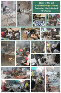 Lavabo mural en marbre de conception moderne, hautement écologique, bord brut, fait main, luxe, en pierre naturelle, pour la maison - Product Image 4