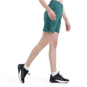 Short de sport en coton de haute qualité pour femmes avec logo personnalisé design respirant noir décontracté uni avec quantité en gros - Product Image 3