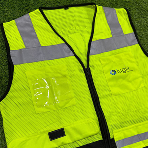 High-Visibility Reflective Construction Worker Vest Breathable Fabric With Multiple Pockets Safety Clothing - Product Image 5