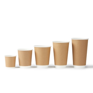 Venta caliente Eco Friendly 2025 Fábrica de alimentos Logotipo personalizado Impreso Desechables vasos de papel kraft para frío Café caliente Bebida Té - Product Image 1