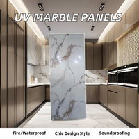 Plaque de marbre PVC, plaque de marbre PVC UV, plaque de marbre UV haute brillance, panneau PVC imperméable 1220*2440*3mm pour décoration intérieure