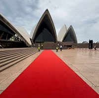 Couverture en plastique pour tapis d'événement