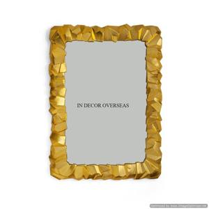 Superior Quality Metal <b>Gold</b> Plated Fancy Stylish Designer Frame For Rectangle Shape Wall <b>Mirror</b> Home Decor Supplies From India - Product Image 2