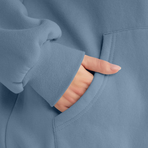 เสื้อสเวตเตอร์มีฮู้ดผ้าฟลีซแบบสวมหัวสำหรับผู้หญิงเสื้อสเวตเตอร์โอเวอร์ไซส์สำหรับเด็กผู้หญิง - Product Image 5