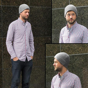 หมวกบีนนี่สไตล์ยาวทันสมัยสำหรับฤดูหนาวพร้อมโลโก้ปักตามสั่งเพื่อความอบอุ่นในฤดูหนาวกลางแจ้ง - Product Image 4