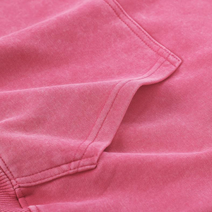 Sweat à capuche en polaire écologique pour homme, tricoté, non doublé, anti-plis, délavé à l'acide, avec logo personnalisé, en gros - Product Image 3