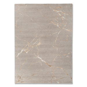 พรม Urban Pause Ela-302 ทอมือจากขนสัตว์และไหม สีเทาและดำ ลายแบบนามธรรม ทอแบบเรียบ สำหรับบ้าน ห้องโถง ห้องพัก - Kavi - Product Image 1