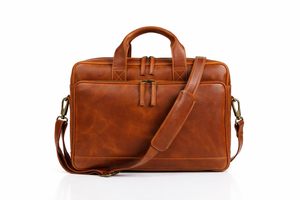 Genuine Leather Unisex <b>Messenger</b> Laptop Shoulder Office <b>Bag</b> - Product Image 3