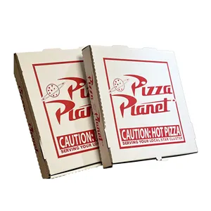 علب كوكيز وبيتزا مقاس 16 بوصة مخصصة بيضاء حمراء آمنة للأطعمة علب بيتزا مقاس 16 بوصة × 2 بوصة × 16 بوصة مزود كميات كبيرة