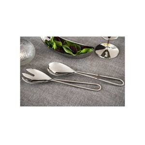 Service de cuillère à salade en acier inoxydable, couverts en or, cuillère de Service fourchette à usage manuel pour la vente - Product Image 4