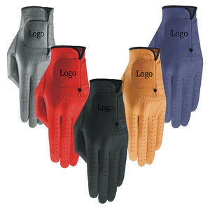 Gants de golf en cuir véritable Cabretta unisexe 100% de qualité supérieure, poignées respirantes réglables, plusieurs couleurs au choix OEM - Product Image 1