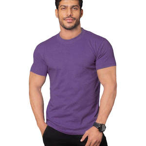 T-shirt coupe ajustée en jersey de coton 100% de qualité supérieure pour hommes, manches régulières anti-rides, vente en gros - Product Image 1