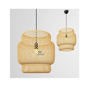 Abat-jour en bambou artisanal moderne à Antique Style chinois couleur naturelle pour la décoration intérieure pour salon balcon fait Vietnam - Product Image 3