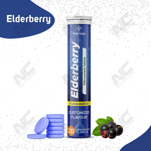 Tabletas efervescentes de saúco natural de etiqueta privada OEM ODM, suplemento sanitario antioxidante para apoyar el sistema inmunológico - Product Image 2