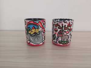 Ensemble de tasses à café turques en céramique vintage classiques, peintes à la main, faites à la main, avec plateau, motif fruits, pour la maison, passe au lave-vaisselle, DAFNI - Product Image 5