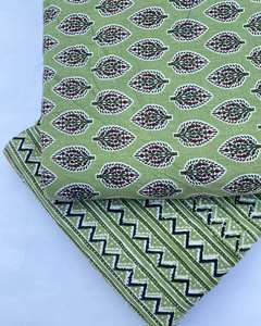 High Quality <b>Medium</b> Weight Pure Cotton Twill Printed <b>Fabric</b> with Floral & Geometric Patterns for Women's Shirts & Apparel Craft - Product Image 3