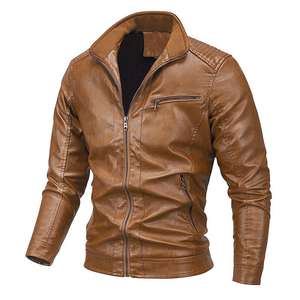 Haute qualité personnalisé hommes Stand veste peau de mouton dernière conception pour la moto vêtements de plein air-vente en gros couleur personnalisée - Product Image 4