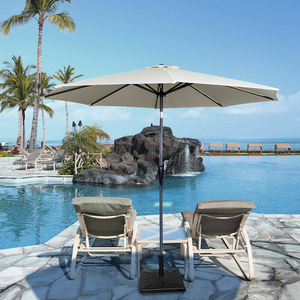 Parasol de jardin extérieur personnalisable en couleur avec mât en fibre de verre et design moderne pour usage hôtelier - Product Image 1