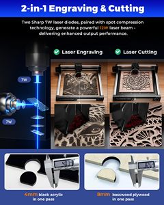 Atomstack Swift Laser <span class=keywords><strong>Engraver</strong></span> cho người mới bắt đầu 12000mW đầu ra Laser Cutter 300x300 mét khu vực làm việc máy khắc Swift 12 Wát - Product Image 3