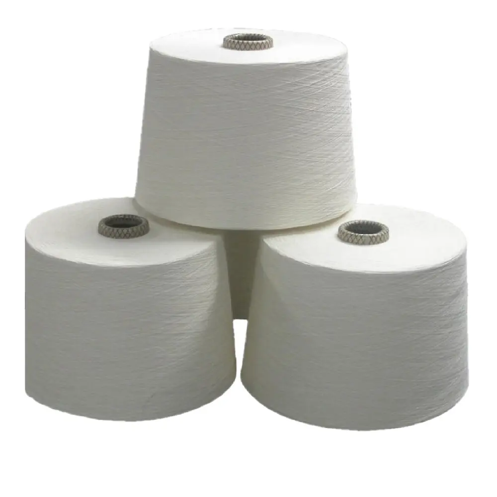Hilo 100% algodón cardado Ne 40/1, para tejer, de fabricante, técnica crudo, respetuoso con el medio ambiente