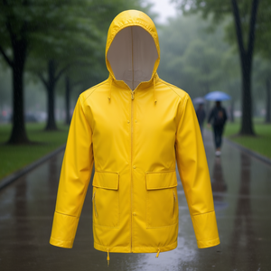 Veste de pluie en PU jaune taille M ASATEX, légère et élégante - Product Image 3