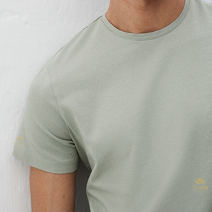 T-shirts pour hommes coupe ajustée personnalisés de haute qualité 200 g/m² 100% coton délavé à l'acide t-shirts col rond t-shirts écologiques pour hommes vente en gros - Product Image 3