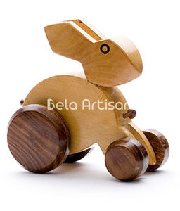 Figurine en bois d'éléphant OSTHEIMER avec selle verte, jouet en bois, animal royal - Product Image 5