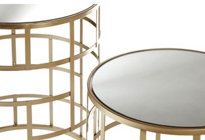 Table d'appoint de luxe à armature en métal doré pour salon, meubles de maison et restaurant au meilleur prix - Product Image 2