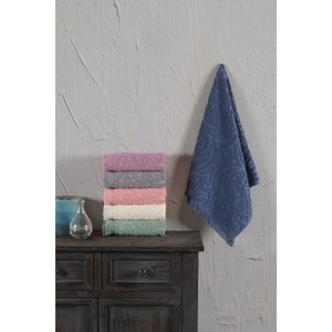 Ensemble de serviettes Varol Jacaranda Series Jacquard 100% coton, grammage élevé, 2 pièces, damassé brodé, séchage rapide, doux pour la peau - Product Image 1