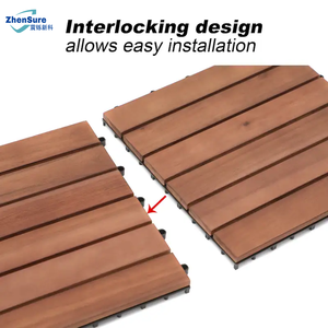 Easy Click - Baldosas de <span class=keywords><strong>Madera</strong></span> para Exterior de 300 mm x 300 mm, Estilo Moderno, Baldosas de <span class=keywords><strong>Madera</strong></span> para Balcón, Resistentes al Desgaste, Baldosas de WPC para Terraza, Fáciles de Instalar - Product Image 5