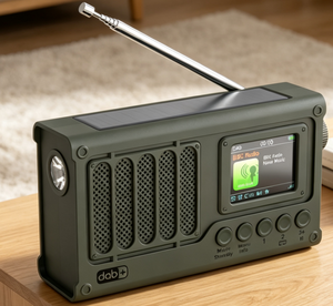 Radio DAB de Alto Rendimiento con Manivela, Panel Solar, Pantalla LCD a Color de 2'', Radio <span class=keywords><strong>FM</strong></span>, Batería Desmontable de 2000mAh - Product Image 1