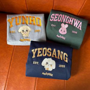 Venta al por mayor de personajes bordados personalizados camiseta 250GSM 100% algodón de corte suelto Casual Top Anti-Pilling transpirable Unisex lindo - Product Image 3