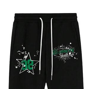 Ropa de calle para hombre, pantalones de chándal informales acampanados de lona con bolsillos, pantalones acampanados estampados DTG - Product Image 3